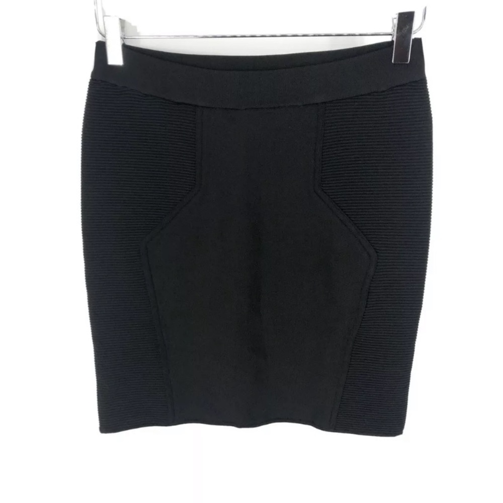 American Retro Women's Mini Willow Skirt S Stretch Black Ribbed Y2K NEW